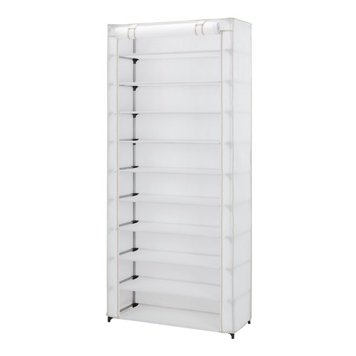 10 Shelf Organizer Shoe Rack with Cover to Hold 30 Pair Shoes, 31.5 in W X 13.46 - Picture 9 of 12