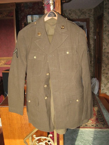 Vintage WWII US Army Air Force Uniform 4th AIR FORCE patch cintura camicia cappello altro!! - Foto 21 di 24