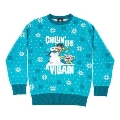 Weihnachtspullover DC Comics ''Chillin Like a Villain'' - Kinder Alter 13+ Neu Offiziell