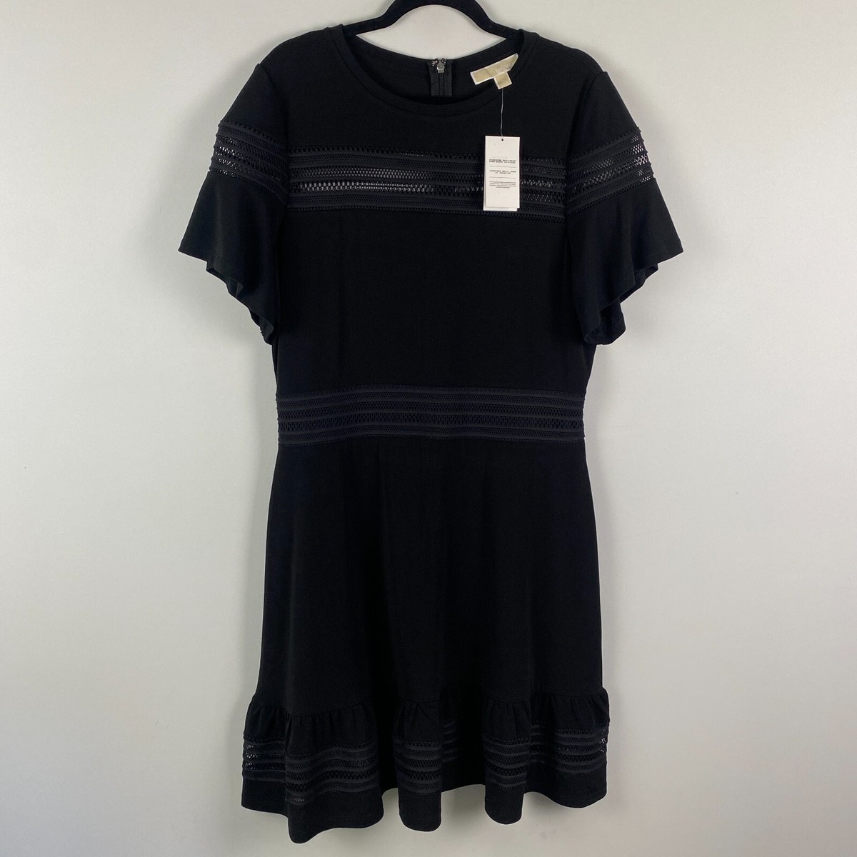 ワンピース Michael By Michael Kors Jersey Dress With Drop Opening Michael Kors Crepe Jersey and Mesh Ruffled Dress Size 1X