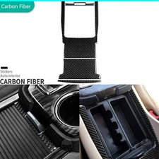 4Pcs Real Carbon Fiber Console Armrest Storage Panel Cover For GMC Acadia 07-12