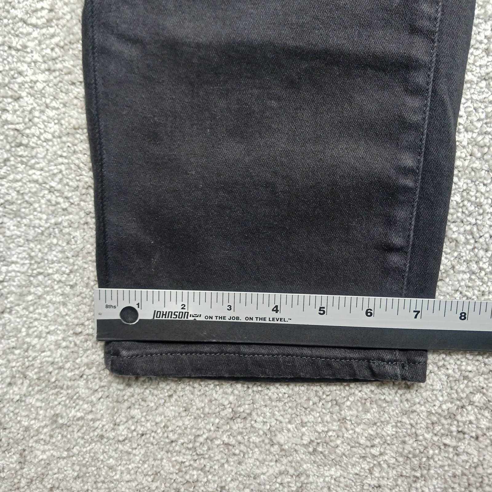 Members Mark Jeans Womens 10 Black Solid Straight Leg Fit High Rise Stretch