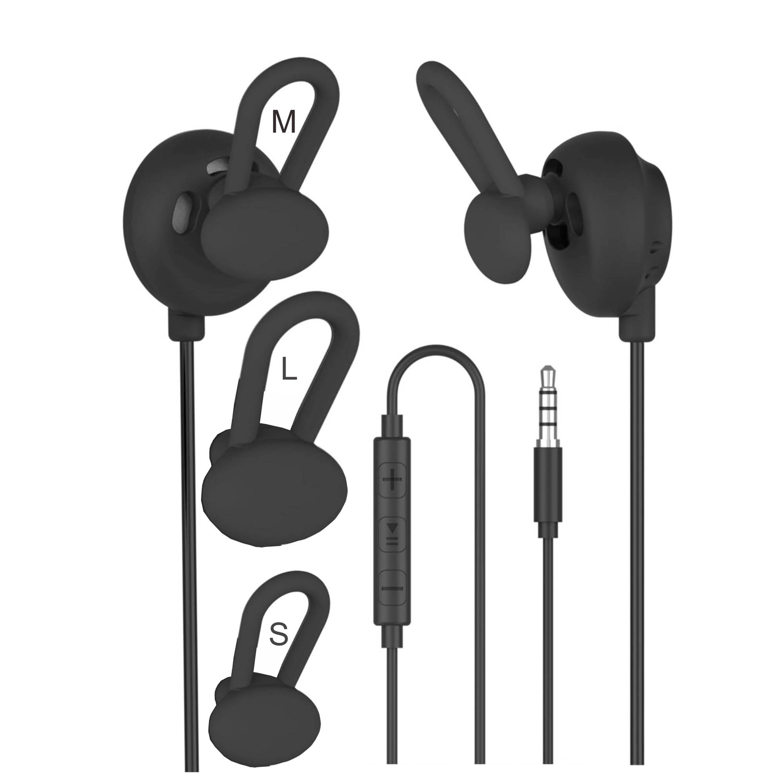 Hawk Scope Open-Ear 3.5mm Jack HeadphonesSport Earbuds Wired with Microphonef...