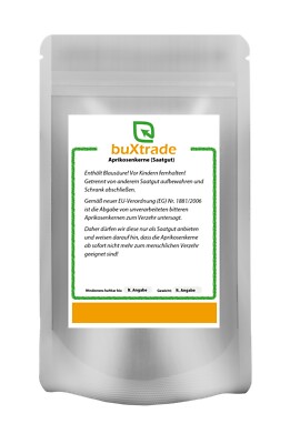 4x 500g | Bittere Aprikosenkerne (Saatgut) | unbehandelt | Kerne | B17