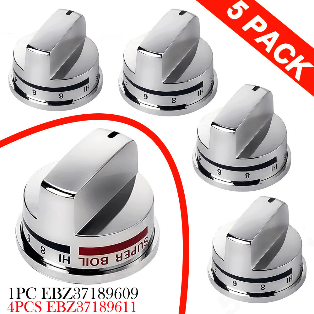 5 PCS Oven Knobs Replacements for LG Gas Range,LRG30355ST LRG30357ST