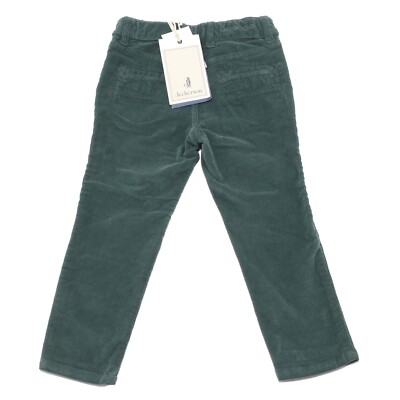 8202U pantalone bimbo JECKERSON green velvet trouser pant boy | eBay