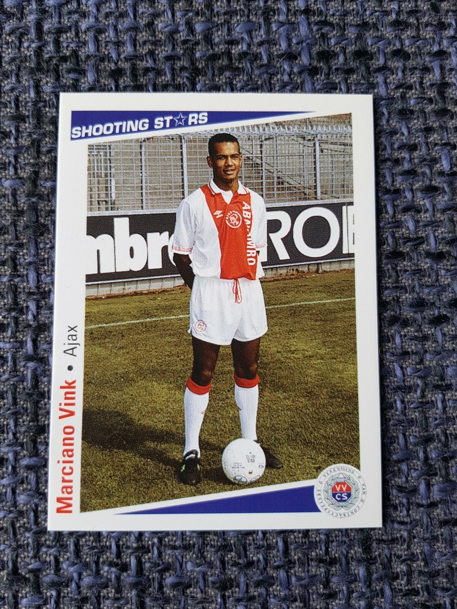 Marciano VINK Dutch issue MERLIN SHOOTING STARS CARD 91/92 AJAX