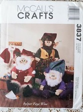  OOP CUTE  MCCALLS CHRISTMAS PATTERN UNCUT SANTA  ELVES  CLOTHES 