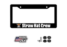 Straw Hat Crew One Piece Glossy Black License Plate Frame