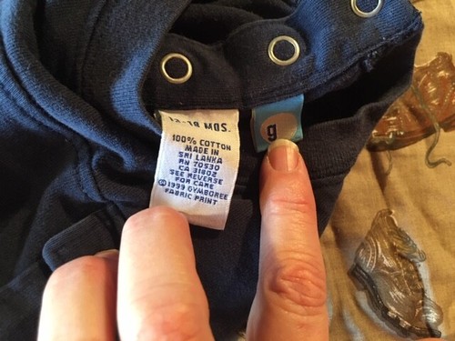 Vintage Gymboree 1999 12-18 m navy blue bodysuit top EUC - Picture 3 of 4