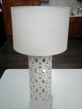 stone & beam ceramic geometric table lamp