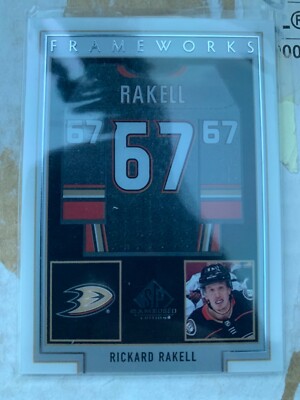 2018-19 UD SP Game Used Frameworks Jersey Richard Rakell Anaheim Ducks