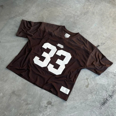 Y2K Retro Jersey Quick Dry Breathable Mesh T Shirt Men Women Street College Spor