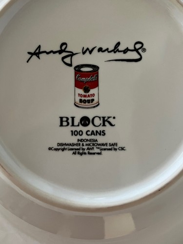 Andy Warhol Campbells Soup 100 cans Block Art 9" Vegetable / Serving Bowl - Picture 6 of 11