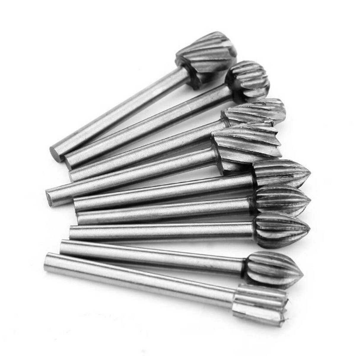 20-Piece 1/8" Shank Carbide Rotary Bit Set – Tungsten Steel Diamond Burrs For Drilling, Carving, Engraving, Woodworking