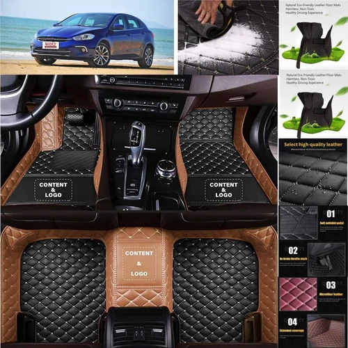 For Fiat 500L 500X Car Floor Mats All Weather Luxury Custom Waterproof Carpets - Bild 15 von 35