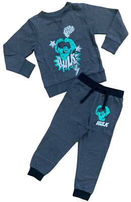 JUNGEN JOGGINGHOSE SET THE HULK TRAININGSANZUG FLEECE 2-TEILIGES OUTFIT EX STORE 4-11 JAHRE BRANDNEU