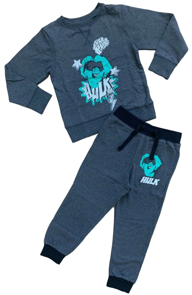 BOYS JOG SET THE HULK TRACKSUIT FLEECE 2PC OUTFIT EX STORE 4-11 YEARS BRAND NEW