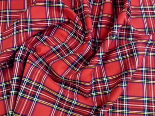 Tartan Check Plaid PolyViscose Fabric - 59" (150cm) Wide - per metre or half - Picture 3 of 17
