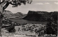 Guernsey Lake State Park Wyoming RPPC Real Photo Postcard 1940s