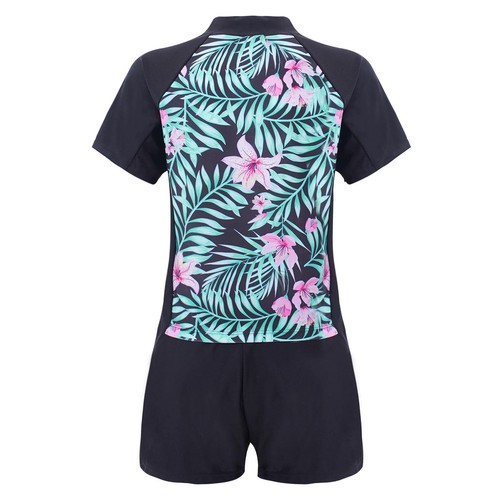 Kids Girls Bathing Suits Shorts Swimsuits Floral Print Swimwear Beach Tankini - Picture 58 of 65