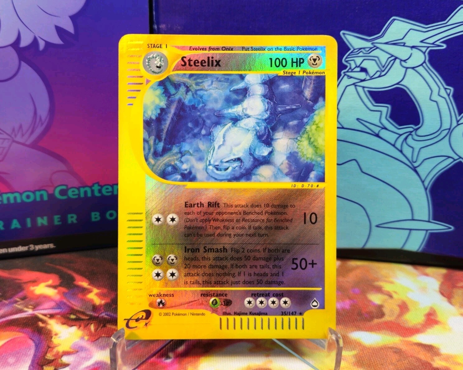 Pokemon Steelix 35/147 Aquapolis Reverse Holo Rare NM 