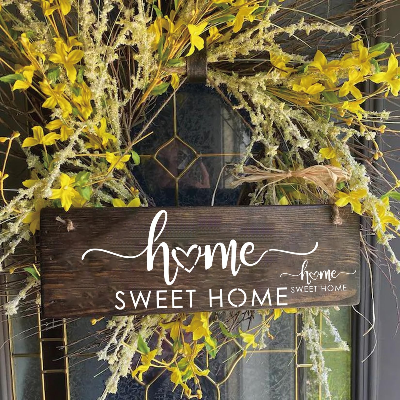 6 Pieces Welcome Stencils for Painting on Wood Family Doormat Stencils Welcom...