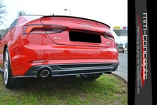CUP Diffusor Ansatz SCHWARZ für Audi S5 A5 S Line F5 Heck Stoßstange Vers 2 MIT