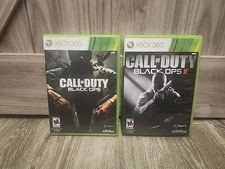 Call of Duty Black Ops 1 & 2 Microsoft (Xbox 360) Complete In Box CIB Tested