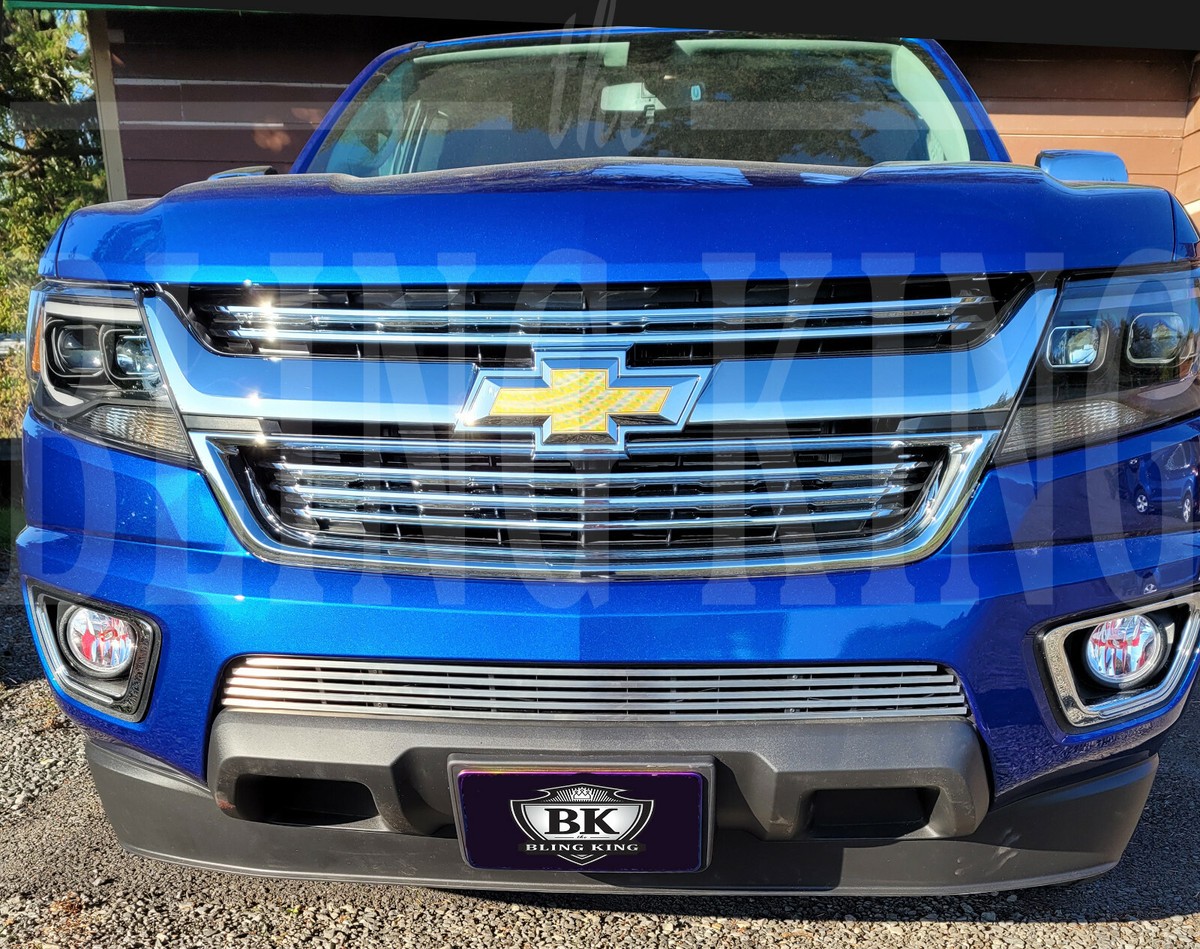 5-Piece Chrome Grille Overlay Kit For 2015-2020 Chevy Colorado - Snap On Front Grill Bar Covers