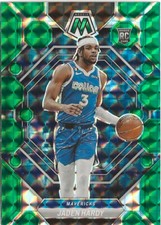 2022-23 Panini Mosaic Jaden Hardy Green Prizm SP RC Dallas Mavericks