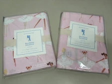 NEW Pottery Barn Kids SET of 2 Pillow SHAMS Standard Pink Ballerina Cotton PBK