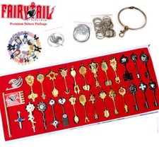 Fairy Tail Lucy Heart Celestial Spirit Lucy Keys & Pendant Necklace Keychain+Box