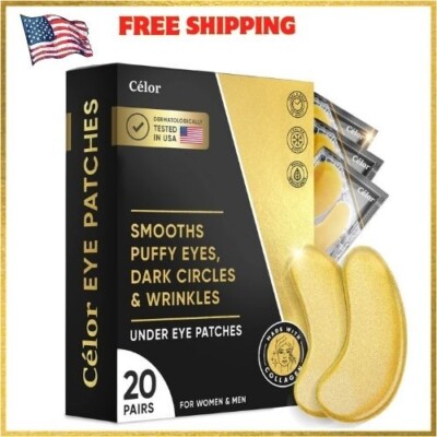  20 Pairs Under Eye Patches/Golden Eye Mask for Wrinkles,Puffy Eyes,Dark Circles