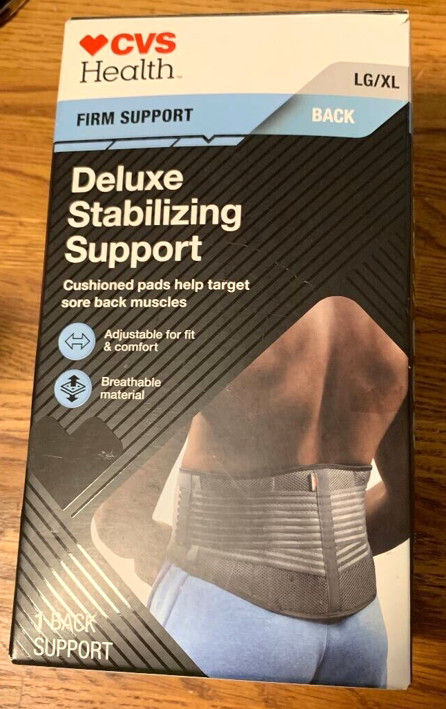 SALE—New CVS Health Firm Support Back Deluxe Stabilizing Support