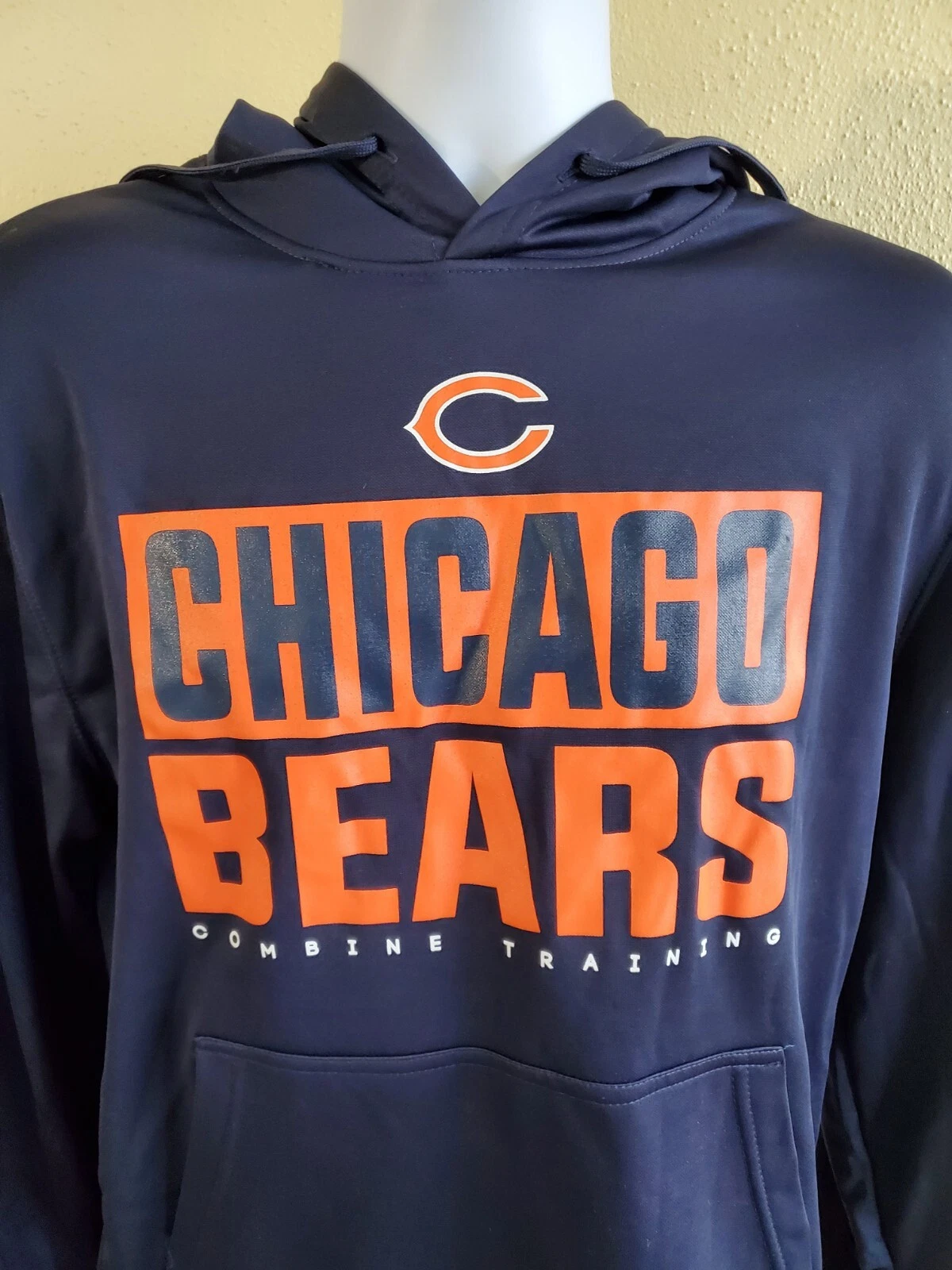 VETEMENTS Felpa con cappuccio Chicago Bears New Era NFL Team Apparel media nuova con etichette