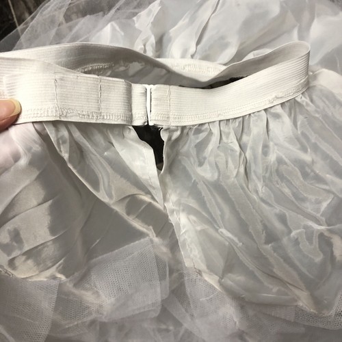 Tulle Long Petticoat Slip Crinoline 1 Bottom Ring A-line Underdress - Picture 4 of 10