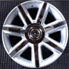 Cadillac Escalade Compatible Replica Hyper With Chrome Inserts 22 Inch Chrome W Cadillac Escalade Compatible Replica Hyper With Chrome Inserts 22 Inch Chrome W