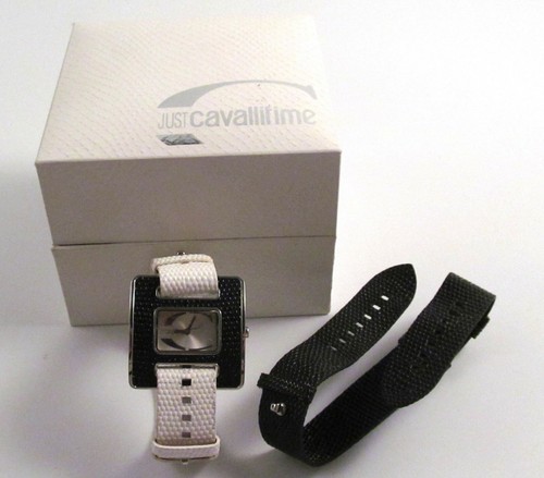 OROLOGIO DONNA ROBERTO CAVALLI JUST CAVALLI TIME - 2 CINTURINI BIANCO +  NERO | eBay