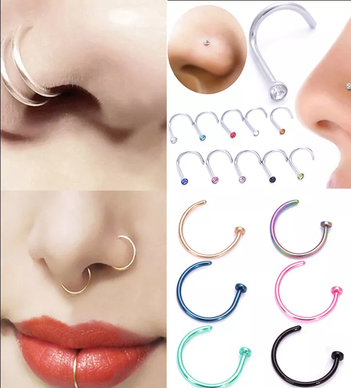 Different types of nose piercing jewelry outlet