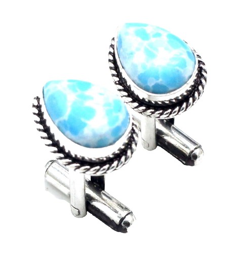 Blue Larimar Gemstone 925 Sterling Silver Christmas Gift Jewelry