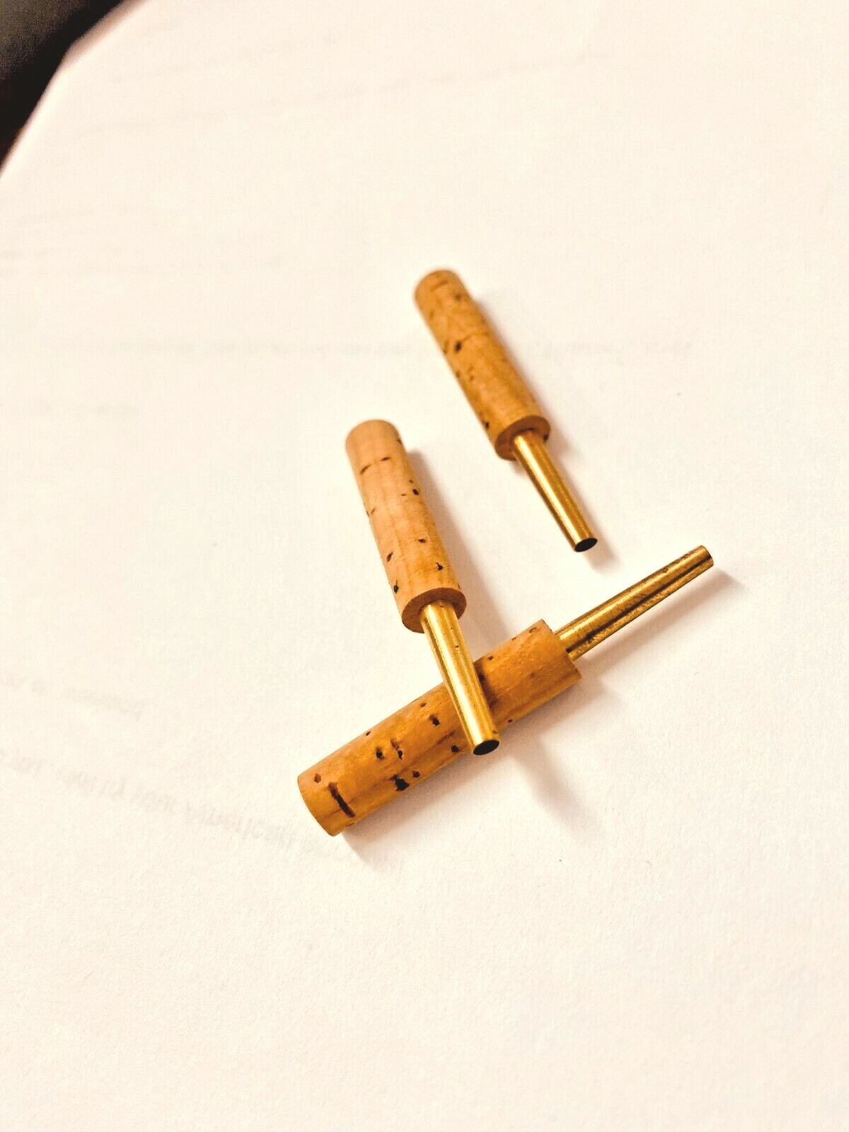 Natural Cork Oboe Brass Tubes 47.0 mm- 10 Pcs