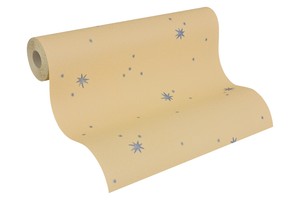 9117 35 Schicke Vinyltapete Leuchtsterne Gelb Kinderzimmer Tapete Ebay