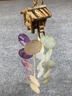Vintage Bamboo Stilt House Capiz Shell Wind Chime