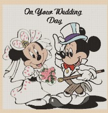 Mickey and Minnie's Wedding Counted Cross Stitch CHART #10-81