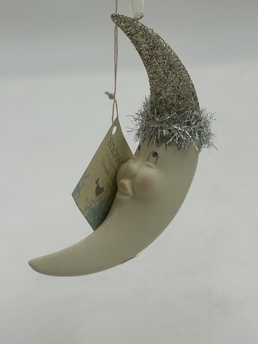 Snow Dreams Department 56 Dream Man In The Moon Ornament Christmas Rare 4” - Picture 2 of 8