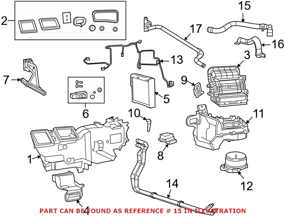 Manguera de calefacción delantera Mopar genuina OEM para Ram 3500 55056966AA Foto 2 de 2