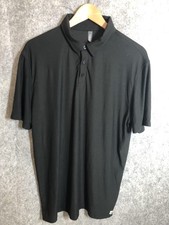 Vuori Polo Shirt Large Black Strato Tech Performance Stretch Golf Activewear