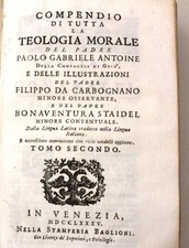 Libro Antico - Compendio Di Tutta La Teologia Morale - Antoine - Venezia 1785