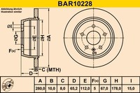 2X Barum Bremsscheibe BAR10228 FüR Mercedes Klasse Vito 638 Bus W638 5 108 CDI